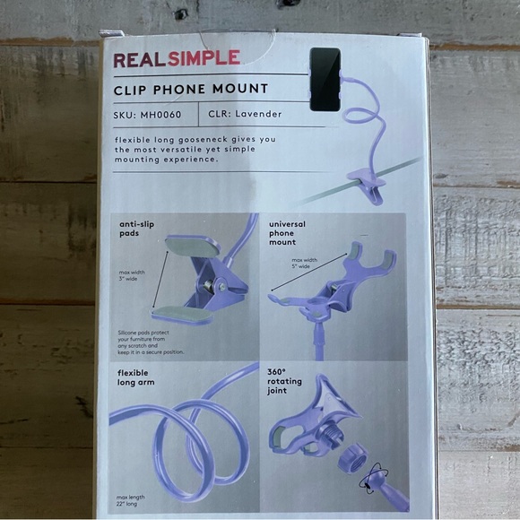 Clip Phone Mount (Lavender) - Picture 2 of 3